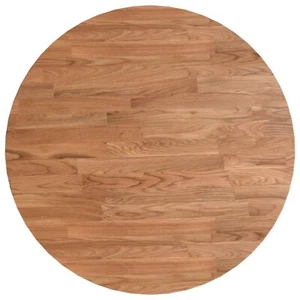 Solid Wood Oak Round Table Top Treated Table Top Light Brown Vidaxl - Picture 1 of 4