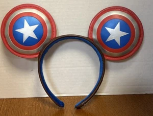 Disney & Marvel Ufficiale Capitan America Super Soldato Topolino Orecchie-tag Off - Foto 1 di 11