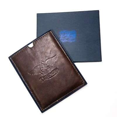 Lucky Brand Triumph Cowhide Leather iPad Tablet Sleeve Cover Case Cognac 10”x8” - Image 1 of 4