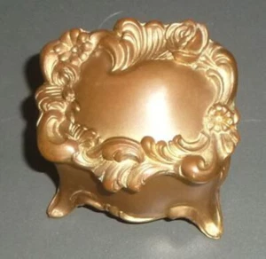Antique JB Jennings Bros Art Nouveau Jewelry Casket Trinket Box Gold Plated - Picture 1 of 7