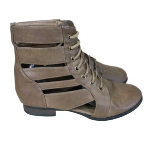 Rue 21 Etc! Botines con cordones marrón claro 6/7 para mujer - Imagen 1 de 7