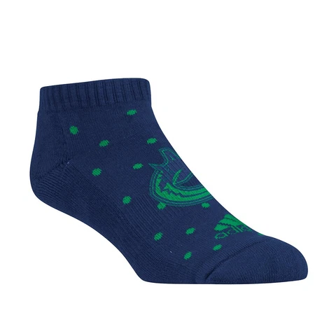 Vancouver Canucks NHL Adidas Women's Jacquard Blue Polka Dotted Ankle Socks Cover