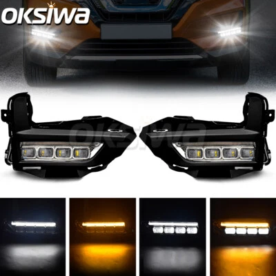 Luces antiniebla LED + DRL para Nissan Rogue S SV SL 2017-19 2020 luces de parachoques X-Trail Foto 1 de 4