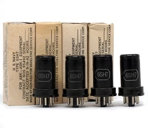 MATCHED QUAD  6SH7 KEN-RAD NOS Tube Röhre Lampe TSF  Valve Valvula 진공관 真空管 电子管 - Picture 1 of 2