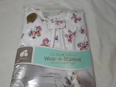 Manta de algodón recién nacido ~ mariposa y flor ~ 0-6 meses ~ pequeña nueva Foto 1 de 4