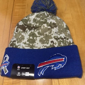 RARO 100% Auténtico Nuevo con Etiquetas New Era NFL Saludo al Servicio Deporte Tejido Gorro Camuflado - Imagen 1 de 10