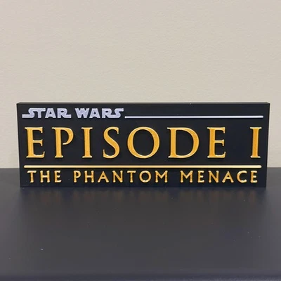 Star Wars Episodio I La Amenaza Fantasma Decoración Letrero Pantalla Impresa en 3D Foto 1 de 3