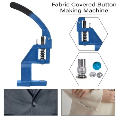 Fabric Covered Button Maker Machine Hand Press Machine Die Set for DIY Cothing - Image 1 of 4