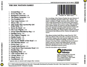 DOC WATSON DOC WATSON FAMILY NEW CD - Picture 1 of 1