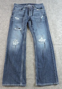 BKE Herren PASST 32x31 (Etikett 32x32) Jake Washout Whisker Lines Denim Blue Jeans - Bild 1 von 17