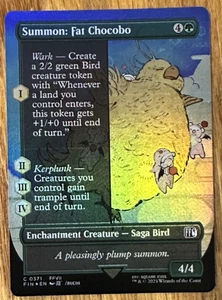 MTG Final Fantasy, Summon: Fat Chocobo - Borderless Foil - Picture 1 of 1