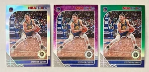 2019-20 Hoops Premium Stock Stephen Curry #59 Silver + Purple Disco + Green (3x) - Picture 1 of 2