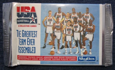1992 USA Basketball Collector Cards the Greatest Team Ever 8 Card Pack — 第 1/2 张图片