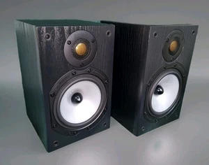 Monitor Audio Bronze MR1 stereo Bookshelf Speakers, Black oak finish, mint cond. - Picture 1 of 24