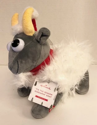 Hallmark SCREAMIN' GOAT 10" Plush w/ Sound Christmas NWT DECK THE HALLS Stuffed - Image 1 of 2
