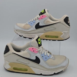Nike Air Max 90 Women’s Size 7 DQ0374-100 Pastel Easter Sneakers White Pink - Picture 1 of 7