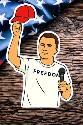Freedom- Charlie Kirk Vinyl Stickers Laptop Decal Patriotic