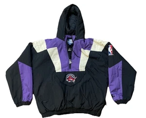 Vintage Toronto Raptors  jacket XL Starter Pullover Half Zip Nba - Picture 1 of 7