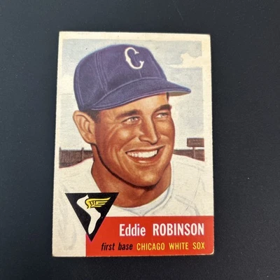 1953 Topps - Eddie Robinson #73, 2 Minor Creases - Image 1 of 2