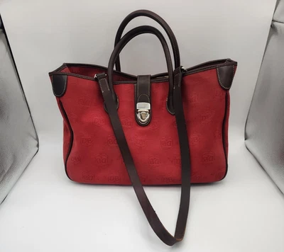 Dooney & Bourke Bag Purse Small Tote Red Color DL50C-W4 Leather Trim - Image 1 of 4