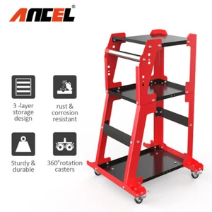 ANCEL Workshop Tool Cart on Wheels 3 Tier Rolling Tool Cart General Tool Car - Picture 1 of 9