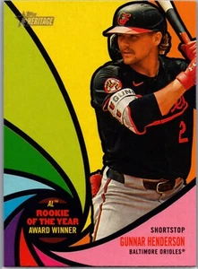 2024 Topps Heritage High Number GUNNAR HENDERSON Award Winner AW-5 - Picture 1 of 2