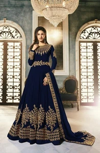NEW GOWN PAKISTANI SALWAR KAMEEZ INDIAN WEDDING PARTY WEAR DRESS BOLLYWOOD SUIT - Picture 1 of 7