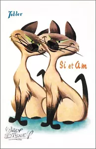 CARTOLINA POST CARD PUBBLICITARIA WALT DISNEY CHOCOLAT TOBLER SI ET AM - Bild 1 von 3