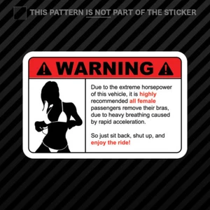 Remove Clothing Warning Sticker Vinyl extreame horsepower hp jdm ladies - Bild 1 von 1
