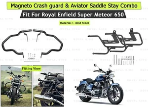 Magneto Crash Guard & Saddle Stay Combo Fit For "Royal Enfield Super Meteor 650" - Bild 1 von 16