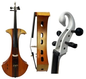 Maple Wood 4/4 Electric Electronic Cello Carved swan Neck Head Free with Bag bow - Picture 1 of 12