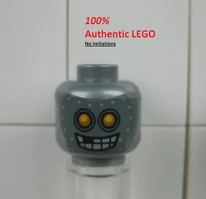 LEGO NUOVO Testa Robot Argento Piatto (1x) 6125244 Minifigure Parte 23814 - Foto 1 di 2