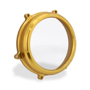 CNC Racing gold clear oil clutch cover Ducati Panigale 1199 2012-2014 - Picture 1 of 5