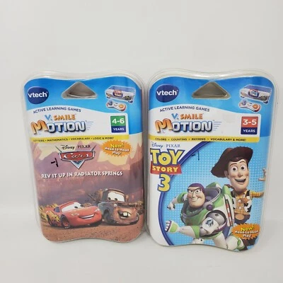 Vtech V Smile Motion Active Learning Cars & Toy Story 3 Ages 4-6 NEW - Image 1 of 2