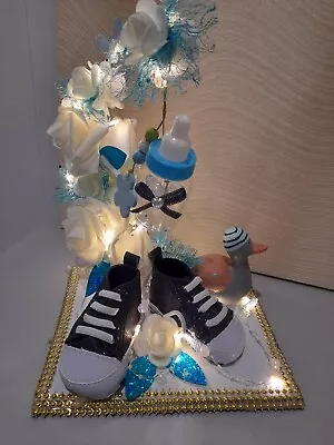 Baby Geburt,  Taufe Geldgeschenk Mit LED Beleuchtung - Bild 1 von 3