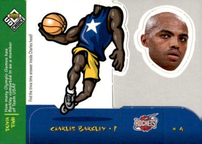 1998-99 UD Choice #10 Charles Barkley Mini Bobbing Heads Houston Rockets - Image 1 of 2