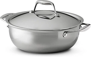 Tri-Ply Clad Edelstahl 4 Quart Universal Pfanne mit Deckel, Induktionsfertig - Bild 1 von 8