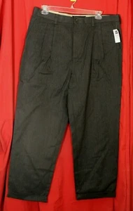 GAP EASY FIT PANT Heather Gray Pleated Dress Slacks Trousers Cuff 40 / 30 NWT - Picture 1 of 6