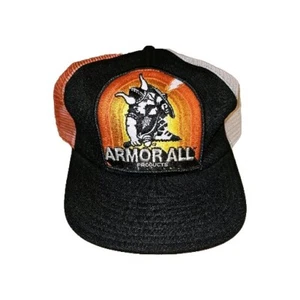 Gorra Armor Todos los Productos De Colección Años 80 Malla Camioneros RARA Gorra A Presión EE. UU. - Imagen 1 de 4