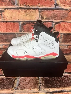 Nike Air Jordan 6 Retro (GS) 4Y Blanco Infrarrojo Zapatos Tenis Jumpman 384665-123 Foto 1 de 4