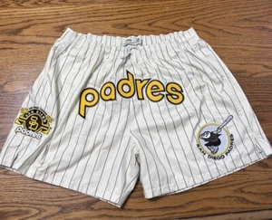 San Diego Padres Cooperstown Collection Mens Brown Vintage Pinstripe - Picture 1 of 6