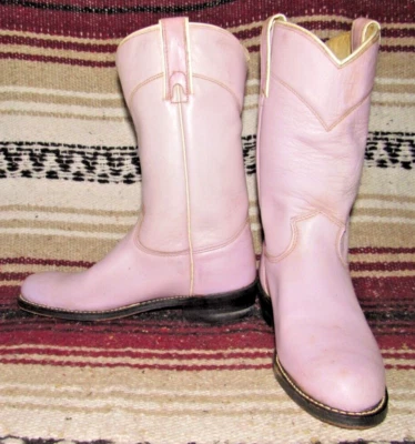 Женские винтажные J Chisholm сиреневой кожи Roper ковбойские ботинки 5 M новый в коробке - Изображение 1 из 4