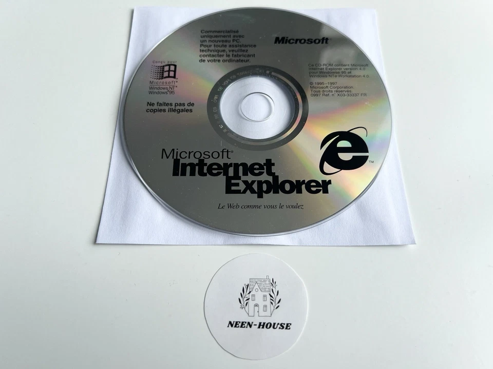 Microsoft Internet Explorer 4.0 OEM - PC - FR - 1997 - CD Seul / Disc Only - Image 1 of 1