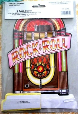 Juke Box 10" Papel Años 50 Suministros de Fiesta y Decoraciones de Pared NUEVO  Foto 1 de 2