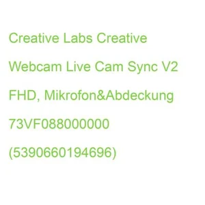 Creative Webcam Live Cam Sync V2 FHD, Mikrofon&Abdeckung 73VF088000000 (53906601 - Bild 1 von 2