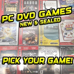 Selection Of New & Sealed PC Games DVD Cased Choose Your Game - Picture 1 of 251