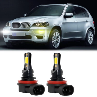 2 желтые белые передние светодиодные противотуманные лампы для BMW X5 07 08-2016 2017 6000K 3500K - Изображение 1 из 4