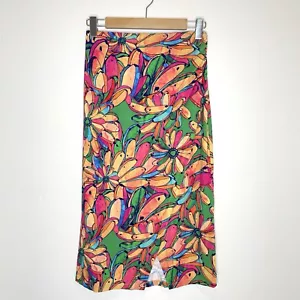 Farm Rio Fresh Floral Fantasy Midi Wrap Skirt Womens XS Multicolor - Picture 1 of 7