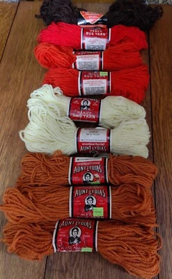 Vintage 235A Aunt Lydia's Heavy Rug Yarn - 9 Skeins @ 70 Yards Each  ~ Assorted - Image 1 of 4
