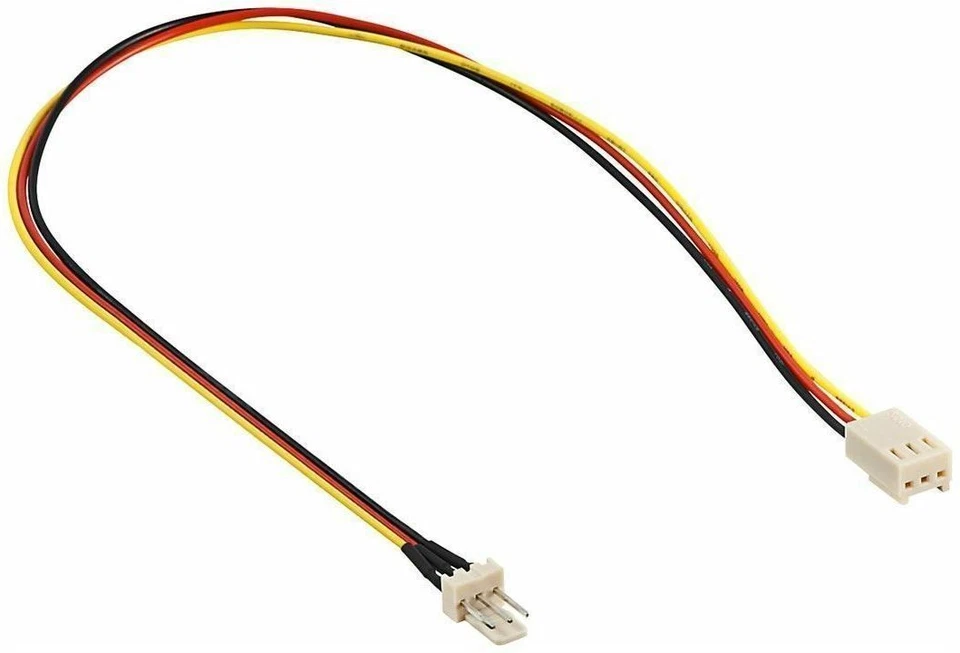 Lüfter Molex 3PIN Verlängerung 3polig Stecker > Buchse Drehzahlübertragung 0,3 m - Bild 1 von 1